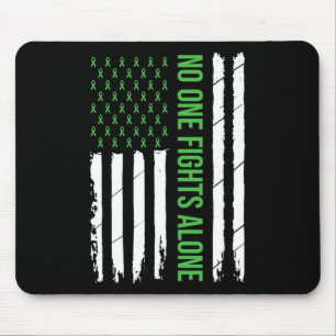 Health Awareness Green Ribbon Mouse Pad