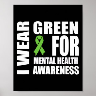 Health Awareness Green Ribbon Support  Poster