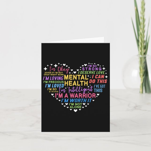 Health Awareness Heart  Card (Front)