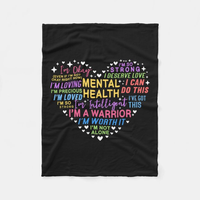 Health Awareness Heart  Fleece Blanket (Front)