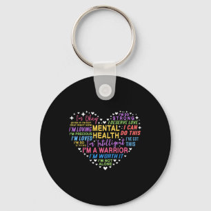 Health Awareness Heart Key Ring