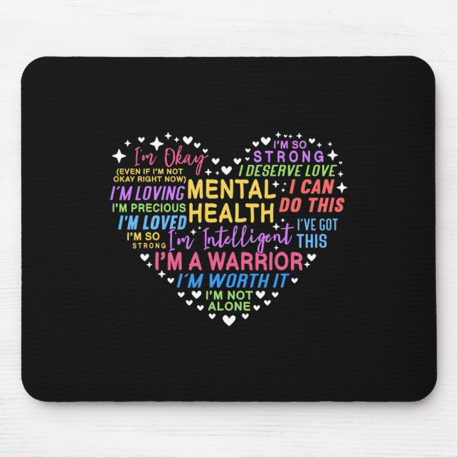 Health Awareness Heart  Mouse Pad (Front)
