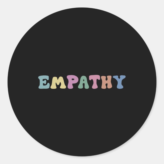 Health Awareness Kindness Empathy  Classic Round Sticker (Front)