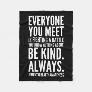 Health Awareness Month End The Stigma Positive Quo Fleece Blanket