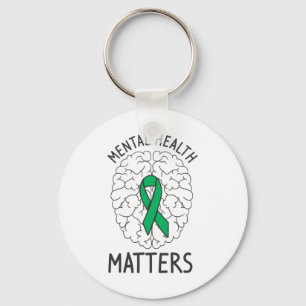 Health Awareness Month Mental Health Problems Posi Key Ring