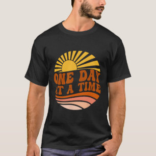 Health Awareness One Day At A Time Retro Sunshine T-Shirt