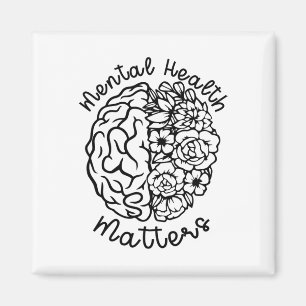 Health Awareness Problems Flowers Human Brain Illn Magnet