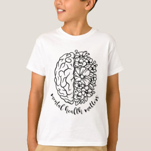 Health Awareness Problems Flowers Human Brain Illn T-Shirt