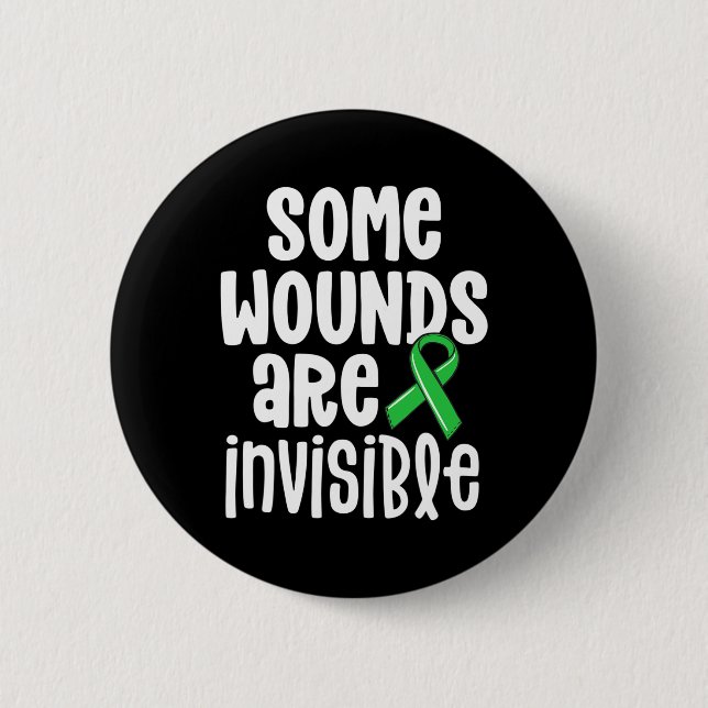 Health Awareness Some Wounds Are Invisible  6 Cm Round Badge (Front)