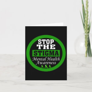 Health Awareness Stop The Stigma Green Ribbon Card