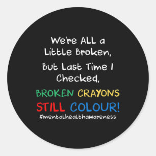 Health Awareness Suicide Prevention Gift  Classic Round Sticker