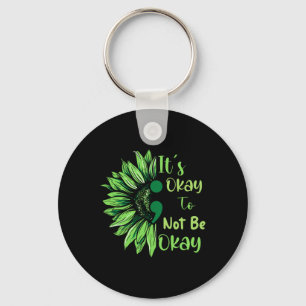 Health Awareness Sunflower Its Okay To Not Be Okay Key Ring