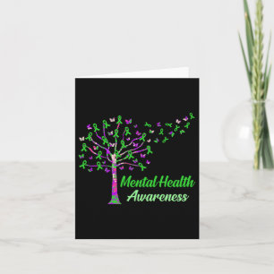 Health Awareness Tree Ribbons Supporter Graphic Card