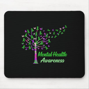 Health Awareness Tree Ribbons Supporter Graphic Mouse Pad