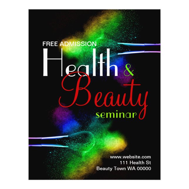 Health Beauty Seminar Flyer Invitation (Front)
