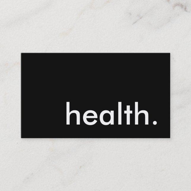 health. business card (Front)