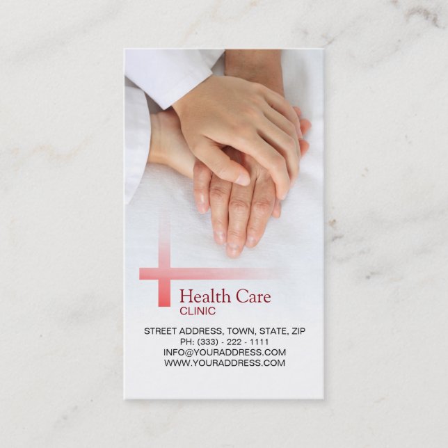 Health Care Clinic Medicine First Aid Hospital Business Card (Front)