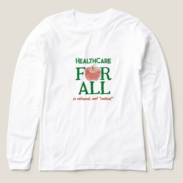 Health Care for All Is Rational Not Radical Tri-Blend Shirt (Design Front)