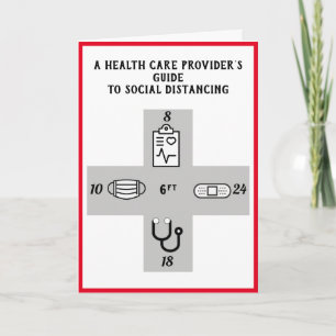 Health Care Providers social distancing Guide Card