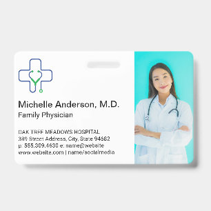 Health Care Worker   Medical Doctor Template ID Badge