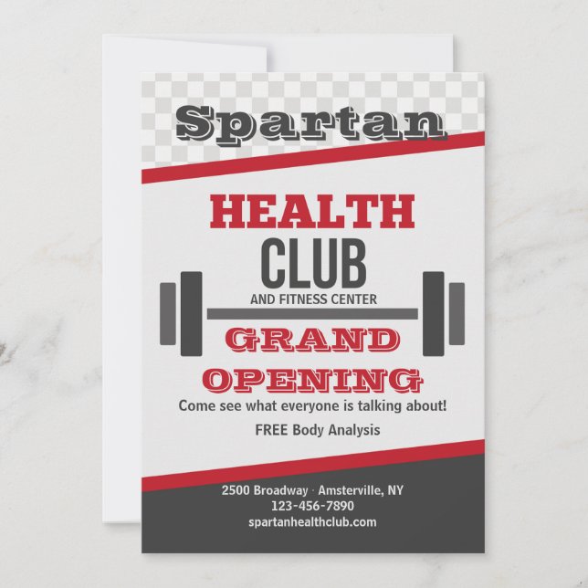 Health Club Invitation (Front)