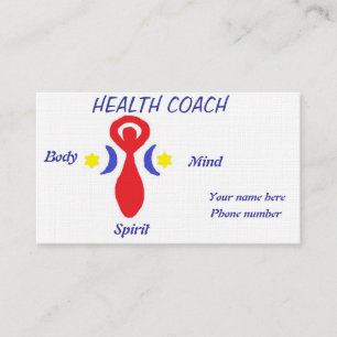 Health coach business card