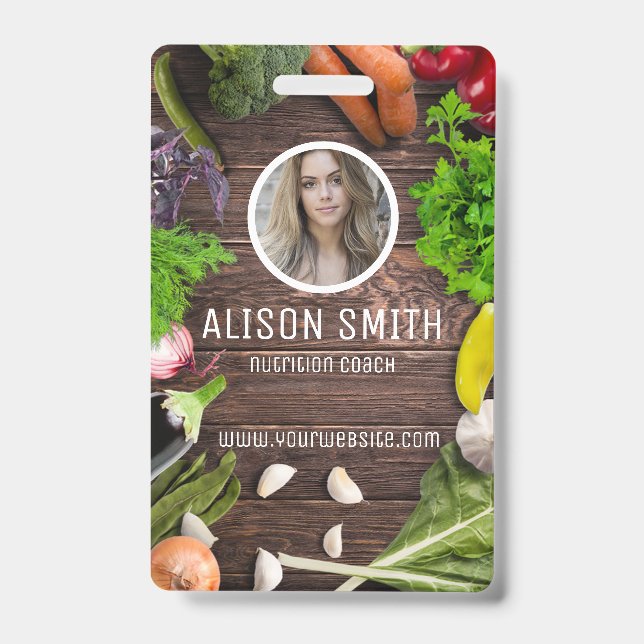 Health coach, nutritionist ID badge (Front)