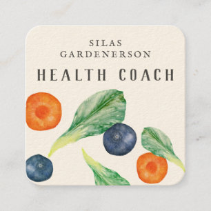 Health Coach  square business card