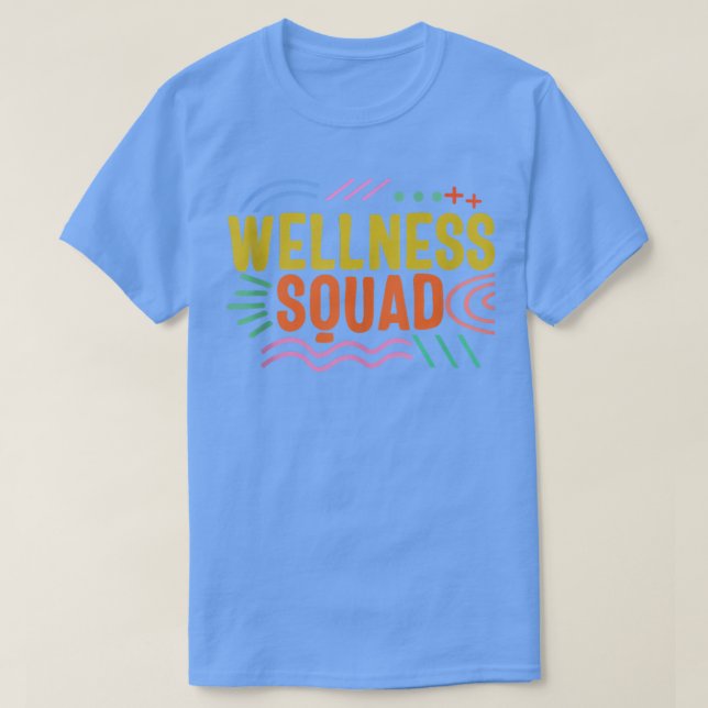 Health Coach Wellness Squad Rainbow Fitness Gym Cr T-Shirt (Design Front)