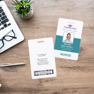 Health Company Logo Employees and Photo ID Badge