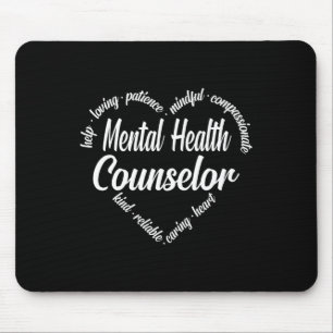 Health Counsellor Heart Word Cloud  Mouse Pad