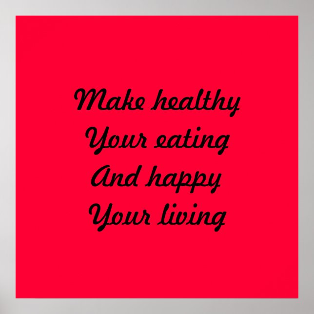 Health eating poster (Front)