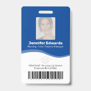 Health essential employee identification photo ID Badge