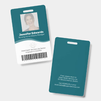 Health essential employee identification photo ID Badge