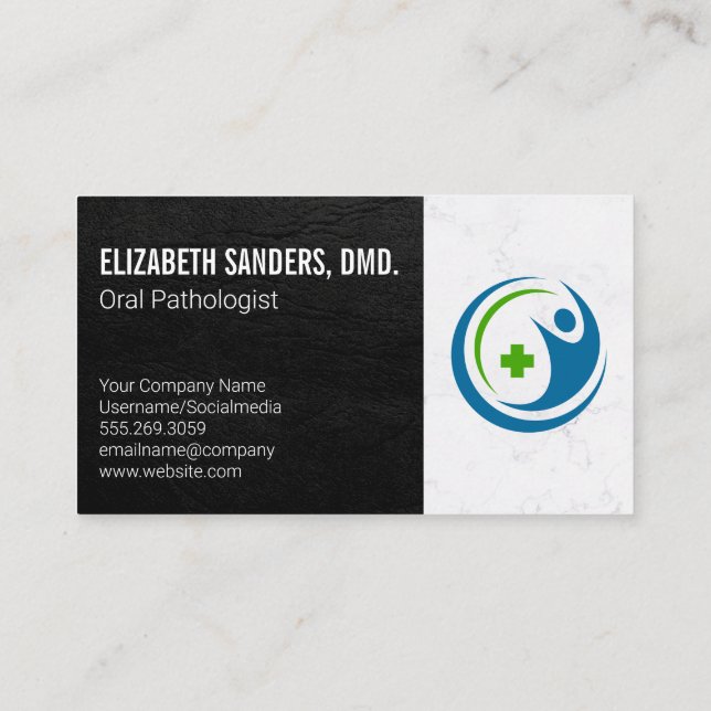 Health First Aid Symbol | Medicine | Dental Business Card (Back)