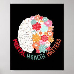 Health Flower Brain Suicide Awareness And Preventi Poster