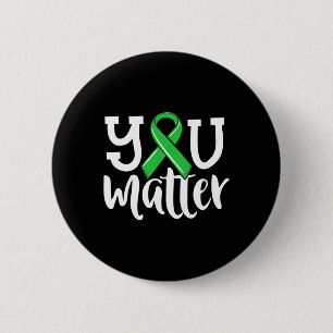 Health For Women You Problem Green Ribbon  6 Cm Round Badge