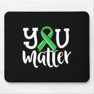 Health For Women You Problem Green Ribbon Mouse Pad
