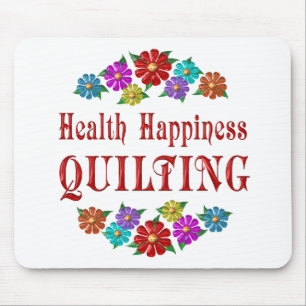Health Happiness Quilting Mouse Pad