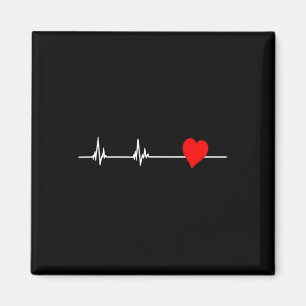 Health Heart Disease Awareness Heartbeat Women Magnet