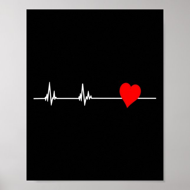 Health Heart Disease Awareness Heartbeat Women  Poster (Front)