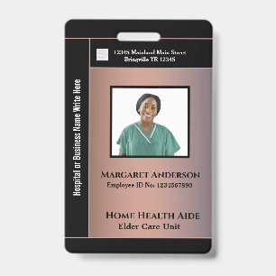 Health Hospital Worker ID Identification Card Badge