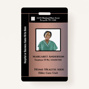 Health Hospital Worker ID Identification Card  ID Badge