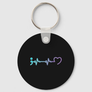 Health Illness Heartbeat Suicide Prevention  Key Ring