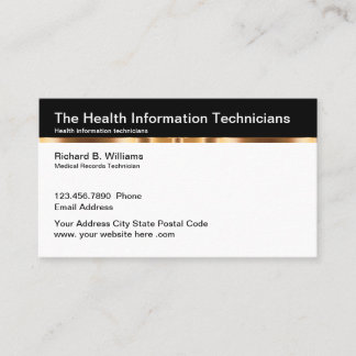 Health Information Technician Business Card