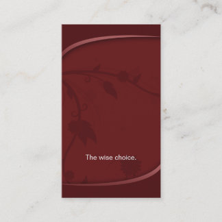Health Insurance Business Card Burgundy
