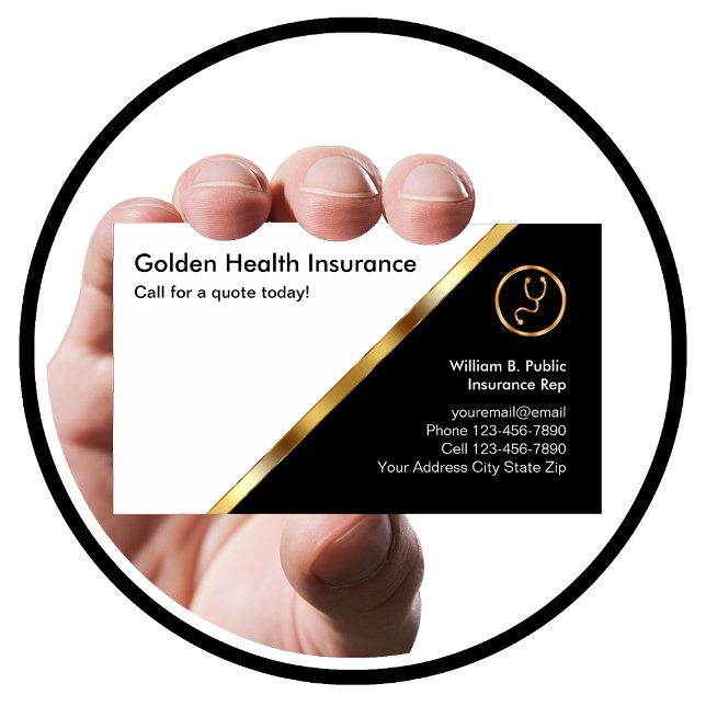 Health Insurance Classy Business Cards (Creator Uploaded)