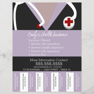 Health Insurance Life Nurse Tear Off Business  Flyer