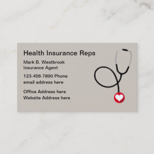 Health Insurance Rep Modern Business Cards