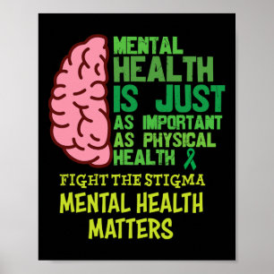 Health Is Just As Important As Physical Mental Pro Poster